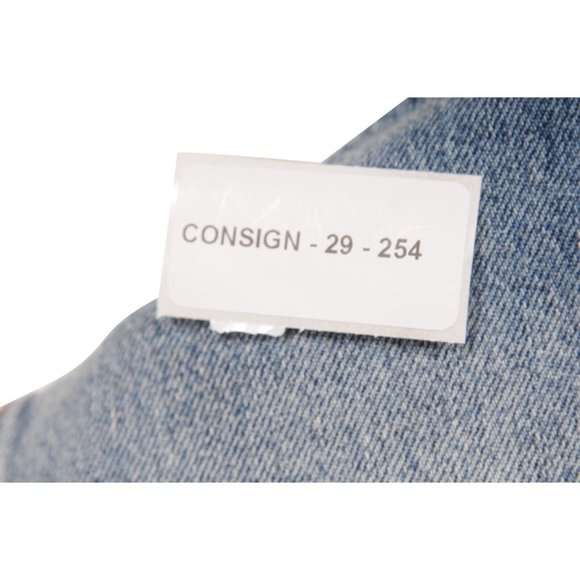 Balmain Mens Distressed Jeans Jacket Size Large Blue Denim Logo Ripped Sleeves - Picture 14 of 14